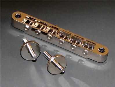 Gotoh® Tuneomatic Bridge w/Inserts   Nickel   NEW  