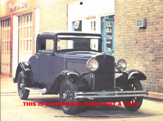 1931 Nash very nice hard to find classic car print  