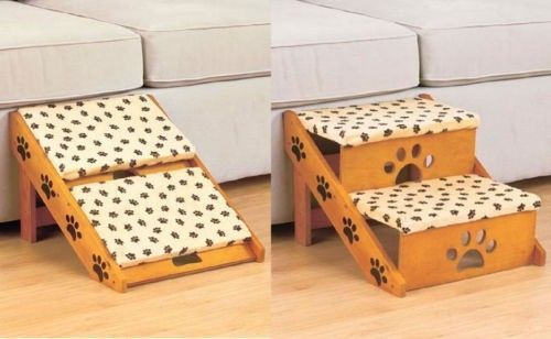STEPS PET ADJUSTABLE STAIRS OR RAMP TO BED COUCH CAR FOR DOG CAT 