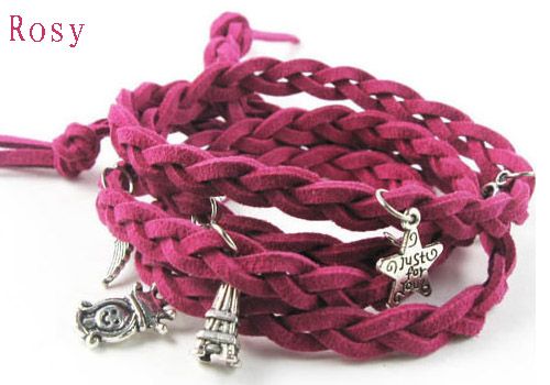   Knit Shell Heart Fashion Silver Hemp Rope Bracelet HOT  