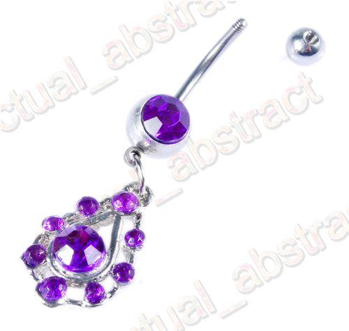 18G Navel Button rings Dangle stainless steel 48pcs  