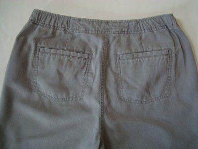 NWT $79 J. Jill Sz 8 Cement Gray Tencel/Poly Straight Leg Pants  