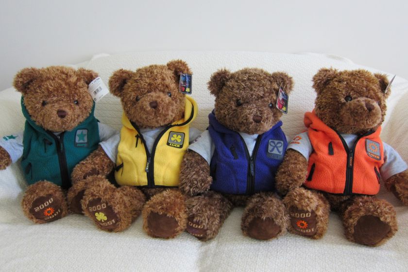   2000 2001 Wish Bears *** set of 4 *** Hope, Joy, Luck and Cheer  