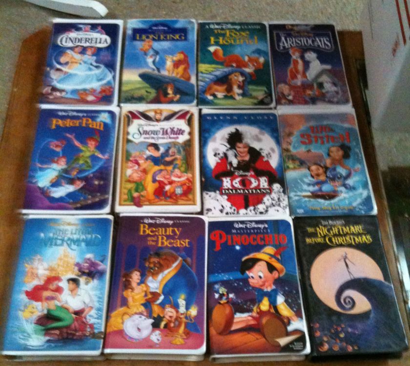 DISNEY VHS VIDEOS TAPES HUGE LOT #3 WALT MOVIES CLASSICS MASTERPEICE 