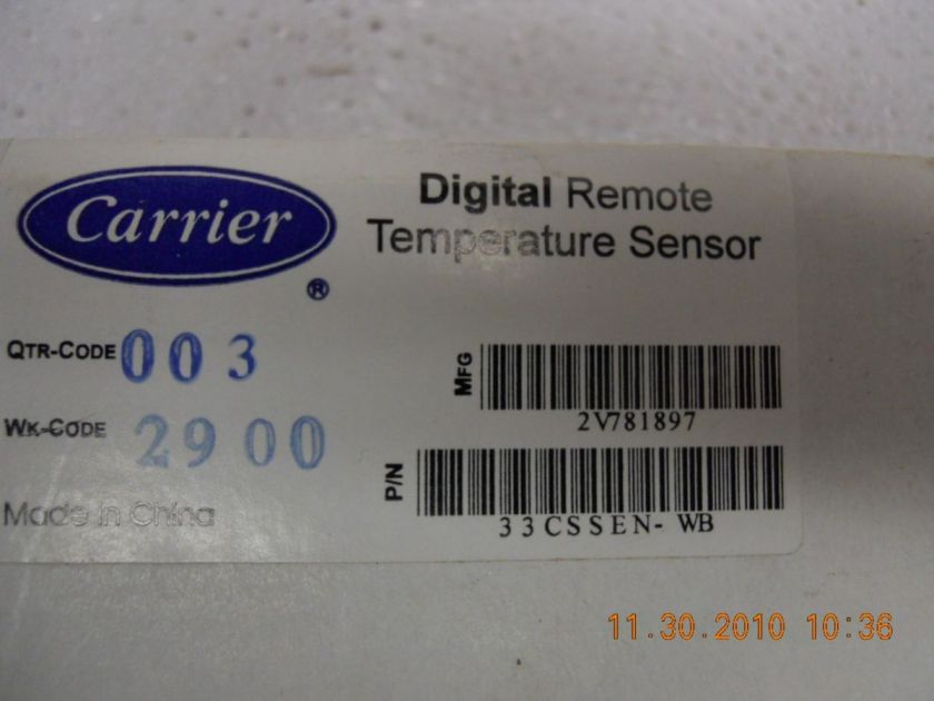 CARRIER 33CSSEN WB 2V781897 REMOTE TEMPERATURE SENSOR  