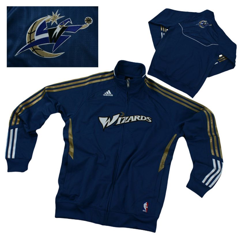 NBA Washington Wizards Adidas 2010 2011 On Court Warm Up Full Zip 