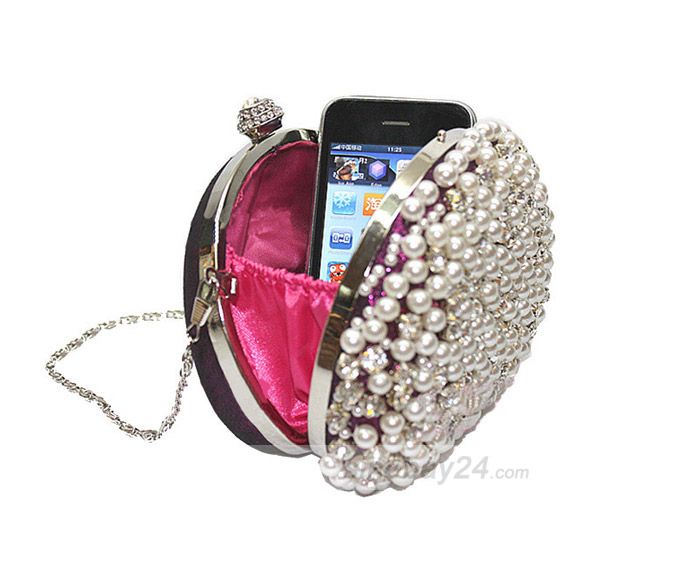 T26095 LADYS CLUTCH PURSE EVENING BAG RHINESTONE  