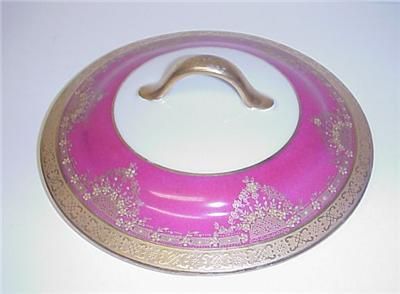 ANTIQUE LIMOGES W. GUERIN & CO. PINK LID C.1900S  