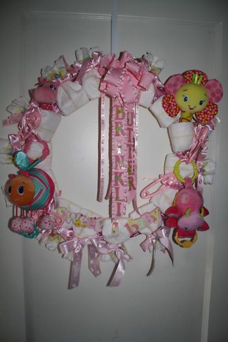 Personalized Baby Diaper Wreath GREAT FOR HOSPITAL DOOR  