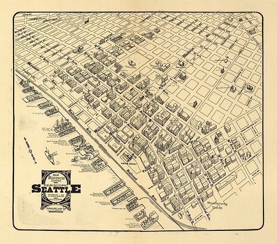 Vintage Map Seattle Washington 1903 King County  