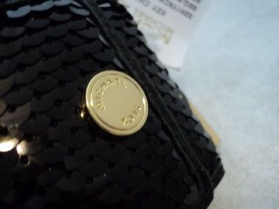 NEW MICHAEL KORS sequin photo key FOB NWT black PLEASE SEE PIC NWT 