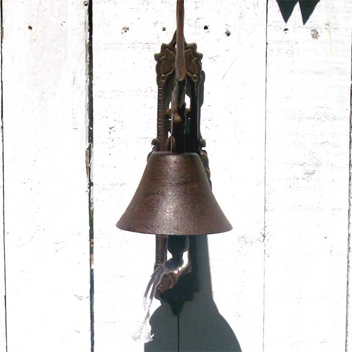 Sailboat Dinner/Summons Bell Cast Iron Rust Finish  