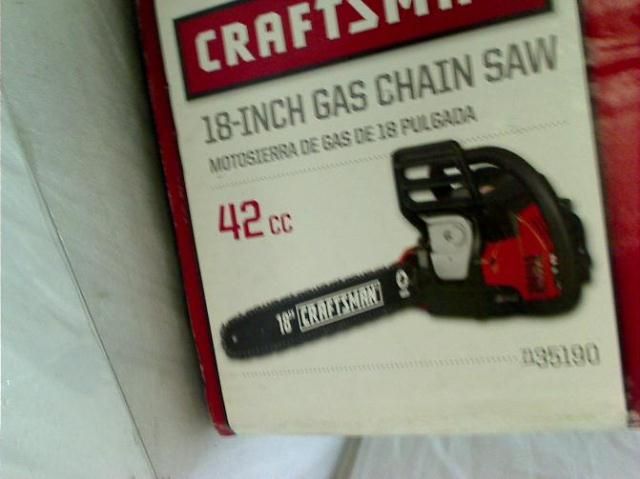 CRAFTSMAN 18IN GAS CHAINSAW 42 CC 35190 GASOLINE CHAIN SAW  