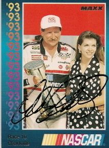 Dale Earnhardt autographed 1993 MAXX COKE WIN w/TERESA  