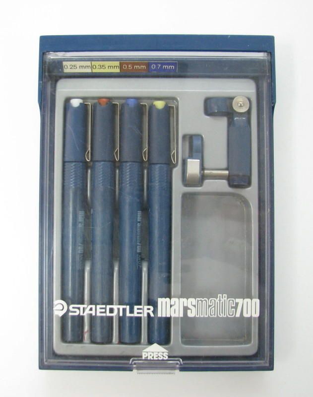 GERMAN STAEDTLER MARSMATIC DRAFTING 4 COLOR PEN SET  