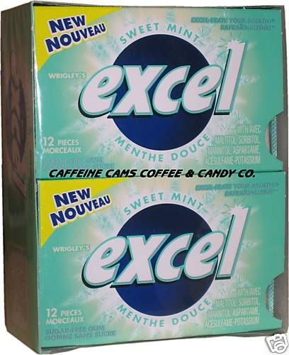 EXCEL SWEET MINT SUGARFREE GUM 12 x 12  