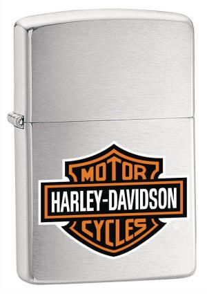 BRUSHED CHROME_ZIPPO HARLEY DAVIDSON LIGHTER_200HD.H252  