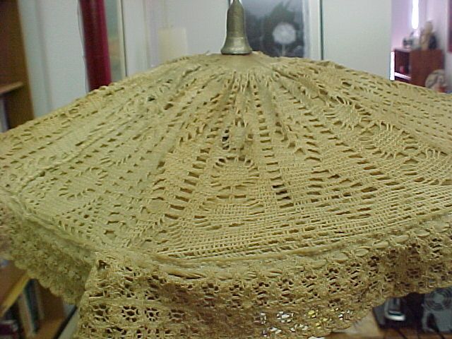 Antique Victorian Baby Carriage Stroller & Lace Canopy  