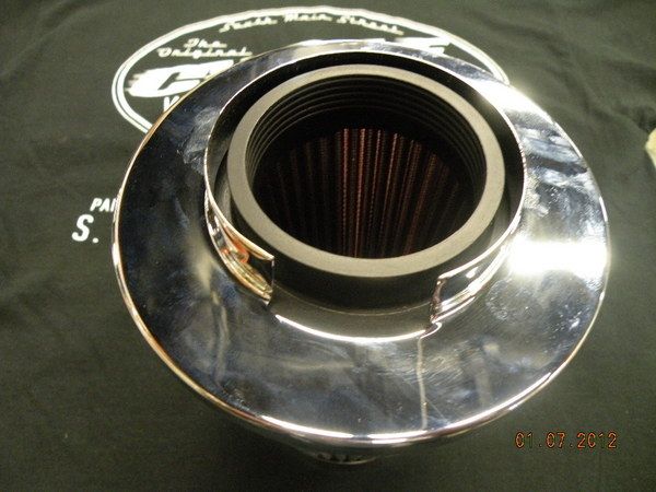 HARLEY SCREAMIN EAGLE HEAVY BREATHER FILTER CHROME K&N  