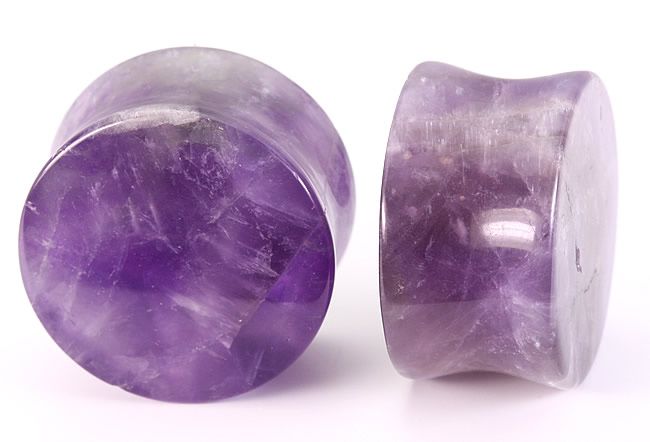 Double Flare AMETHYST STONE Plug   8g   1   Price Per  