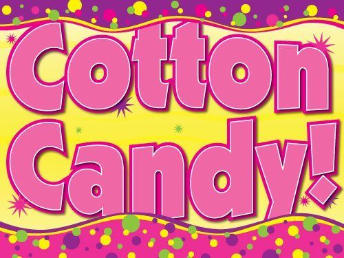 Carnival Food Sign  Cotton Candy 1 Decal Graphic  