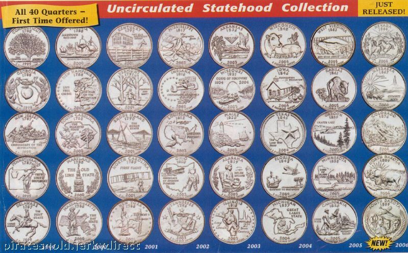 CLAD PROOF STATE QUARTER SET IN DANSCO ALBUM 1999 thru 2009  