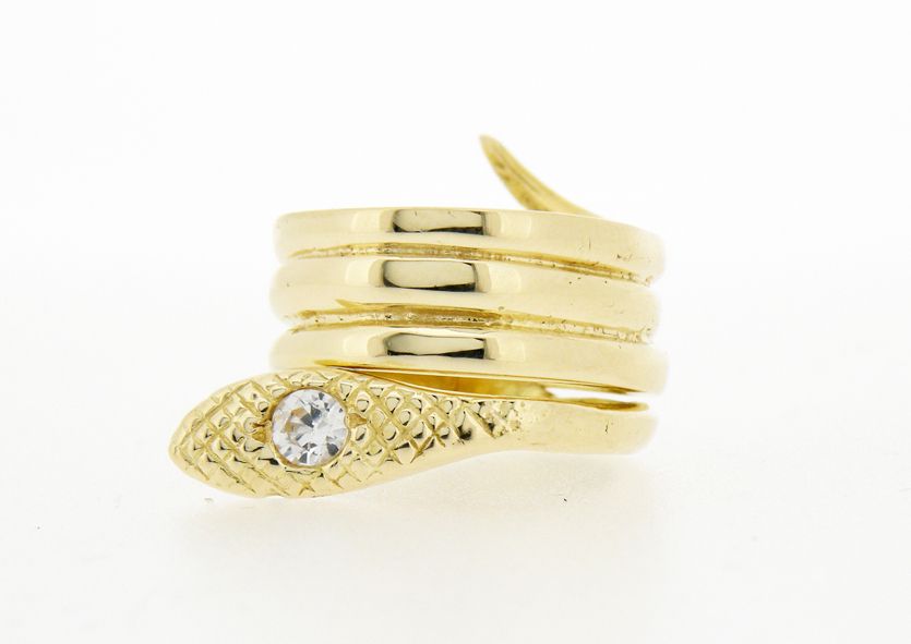 14k Gold Snake Ring  