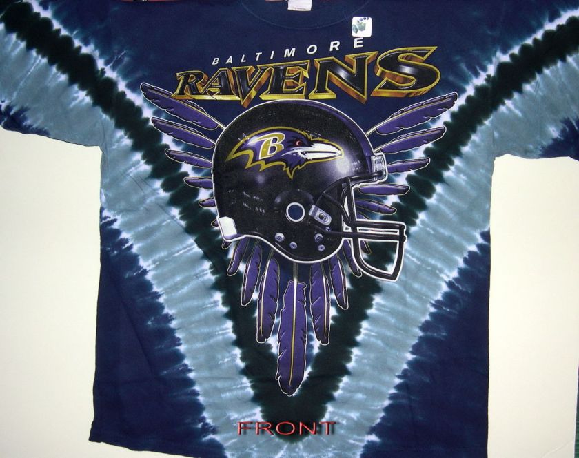 BALTIMORE RAVENS NFL FOOTBALL 2 SIDED TIE DYE T SHIRT NEW  