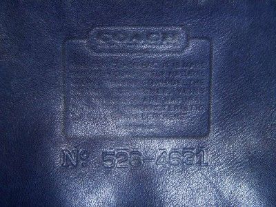 COACH 4631 VINTAGE BLUE LEATHER BUCKET DRAWSTRING PURSE/SHOULDERBAG 