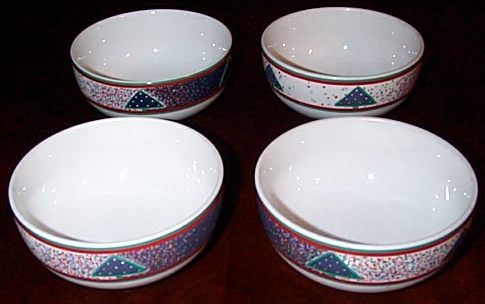 Set (4) Dansk WINTERFEST PATTERN Fruit or Cereal Bowls  