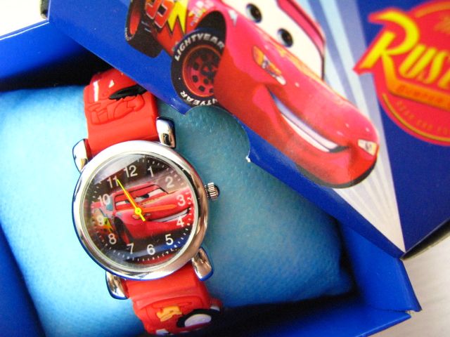 NEW McQueen PIXAR 95 CARS 3D Childrens Watch w/giftbox  