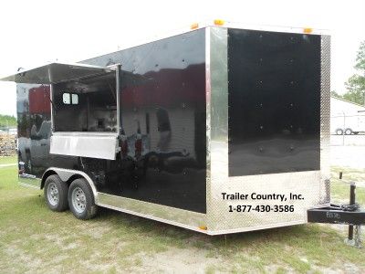 NEW 8.5x16 Enclosed Concession Food Vending BBQ Trailer  