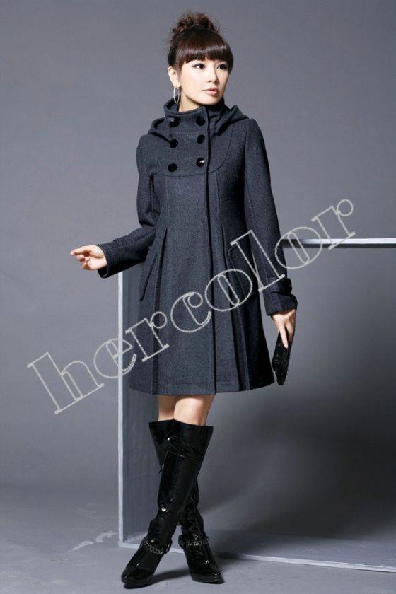   Cashmere Winter Noble Long Coat Poncho Gray/Pink/Black/Blue M   XXL