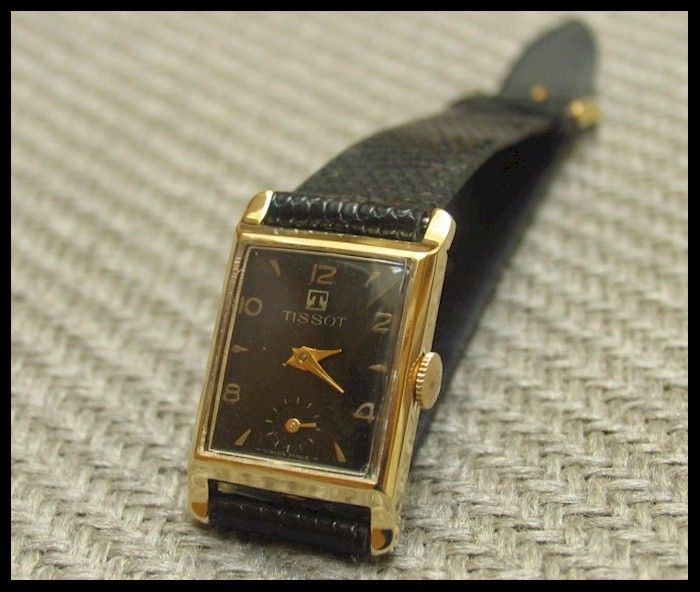 VINTAGE 14kt GOLD MENS TISSOT WRISTWATCH  