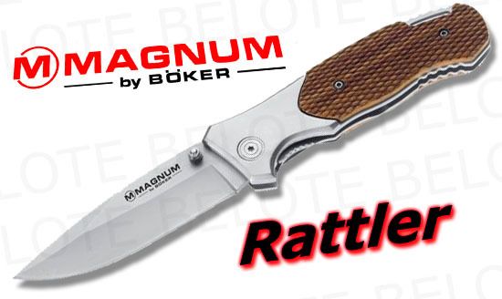 Boker Magnum Rattler Folder Wood Plain Edge 01RY1740  
