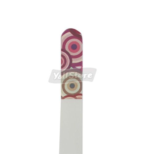 PCS Crystal Glass Nail Files 5.5 Colorful Circle  