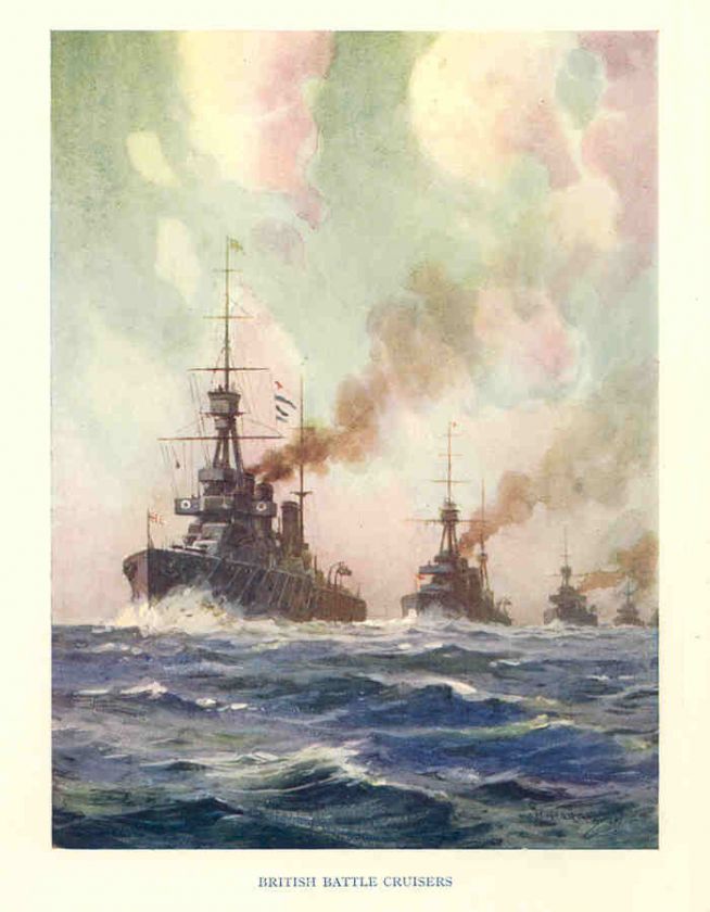 British Empire 1929 BRITISH BATTLE CRUISERS. Ships. Navy. Old Vintage 