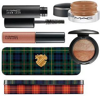 NIB MAC GLAMOROUS MINERALIZE KIT TARTAN TALE LIPGLASS EYE SHADOW 