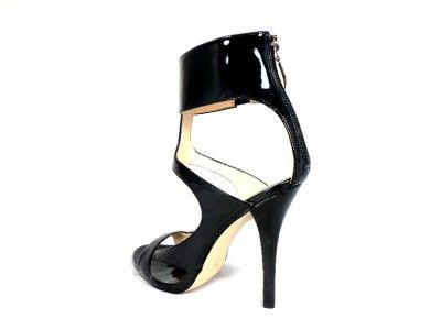 New Authentic Guess Sandals By Marciano Naibel Black Patent Leather 