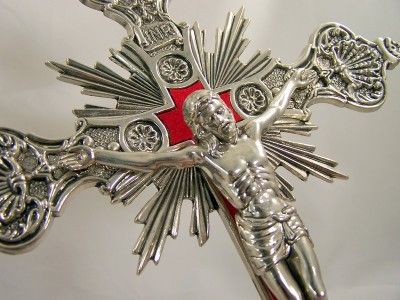 Silver Wall Cross Crucifix Church Chapel Home Catholic  