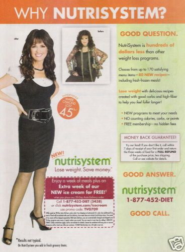 MARIE OSMOND NutriSystem   2009 Magazine Print Ad  D  