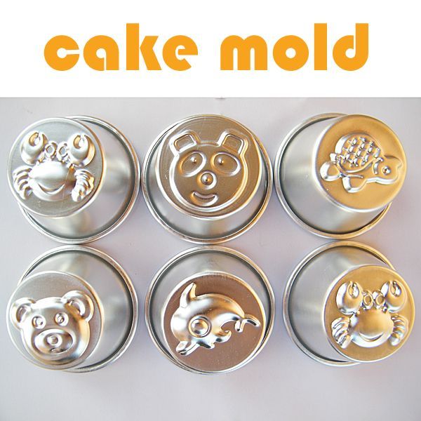 Lots 6 Style VTG Aluminum Cake Jello 3D Animal Pan Mold 2.5 Mould 