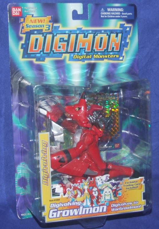 DIGIMON Digivolving GROWLMON WarGrowlmon New RARE  