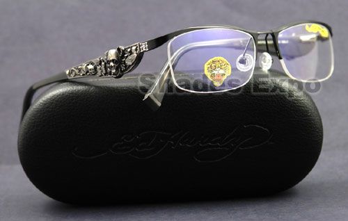 NEW ED HARDY EYEGLASSES RX EHO 703 BLACK EHO703 OPTICAL  