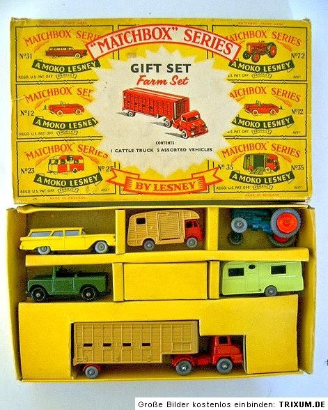 Matchbox G 4 Farm Set 1960 rare yellow 31 Station Wagon  