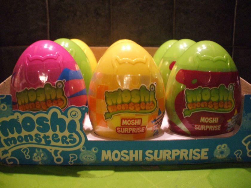 MOSHI MONSTERS Surprise EGG Super Bright Moshling Figures Ultra RARE 