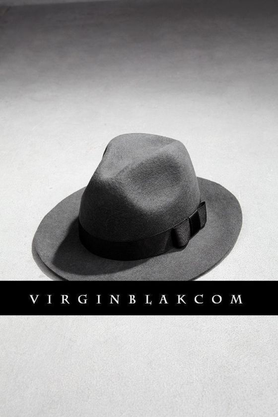 vb HOMME Mens Wide Brimmed Felt Fedora 3CM  