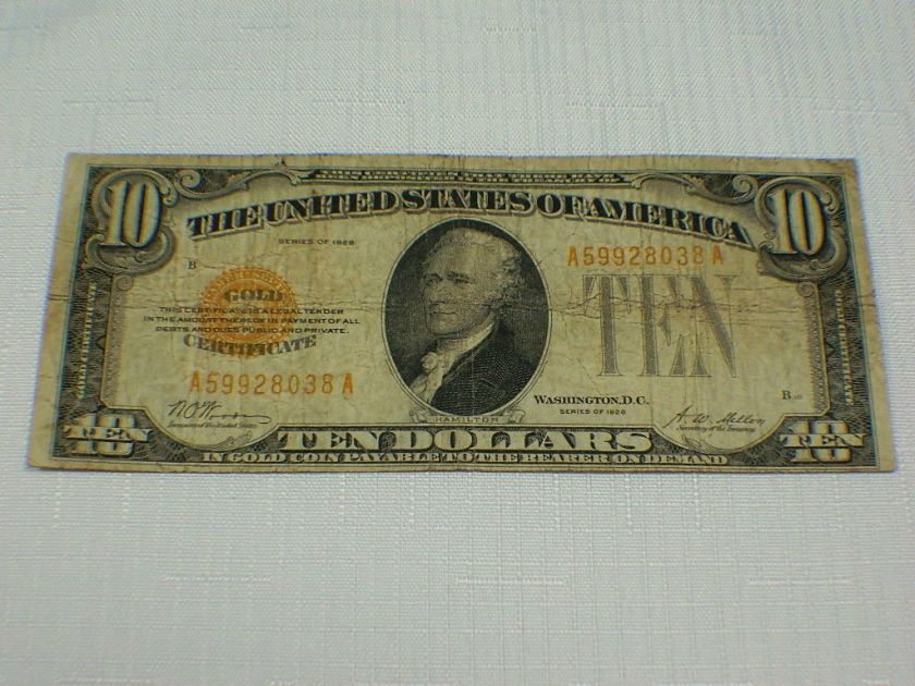   COIN CERTIFICATE   Regular SIZE NOTE   Fine Cond   Woods Mellon  