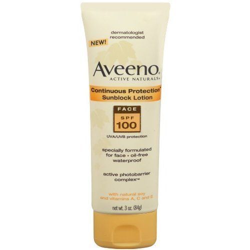 Aveeno Continuous Protection Sunblock Lot SPF 100, 3 OZ  