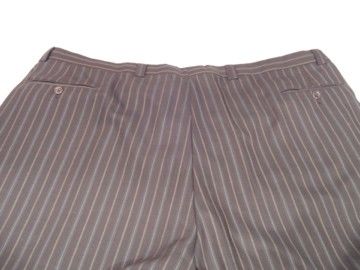 2,700 ZANETTI Brown Pinstripe 3 Btn 3 Piece Super 140s Suit (Made in 